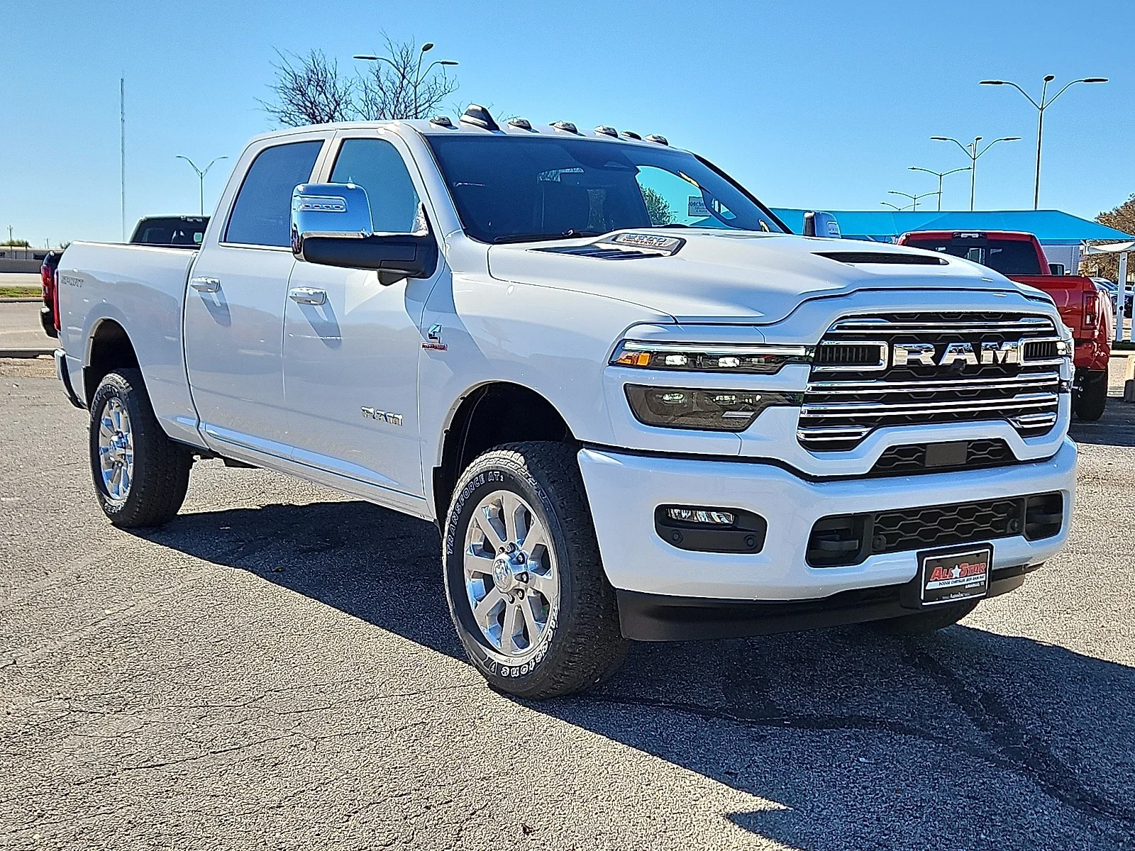 New 2026 Bright White Ram LARAMIE CREW CAB 4X4 6