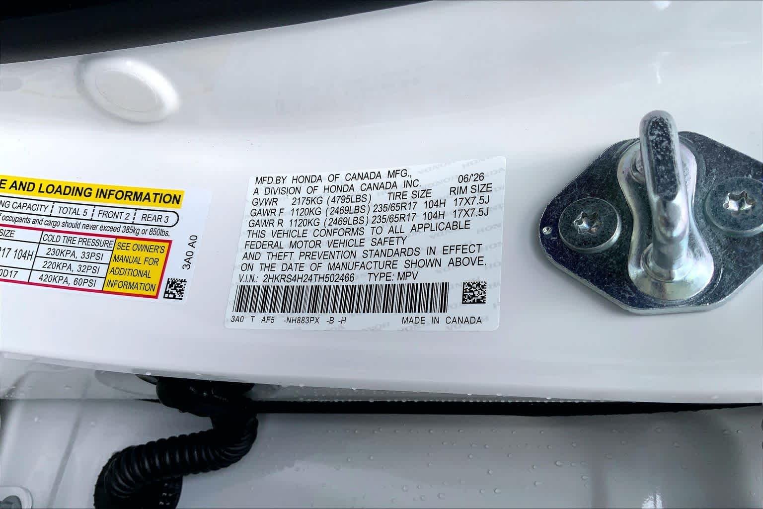 Certified Used 2026 Platinum White Pearl Honda AWD LX image 34
