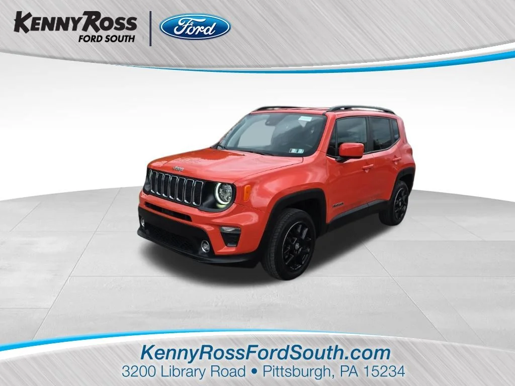Used 2021 Orange Jeep Latitude image 1