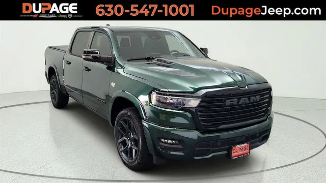 New 2026 Serrano-Green Metallic Exterior Paint RAM Laramie video 1