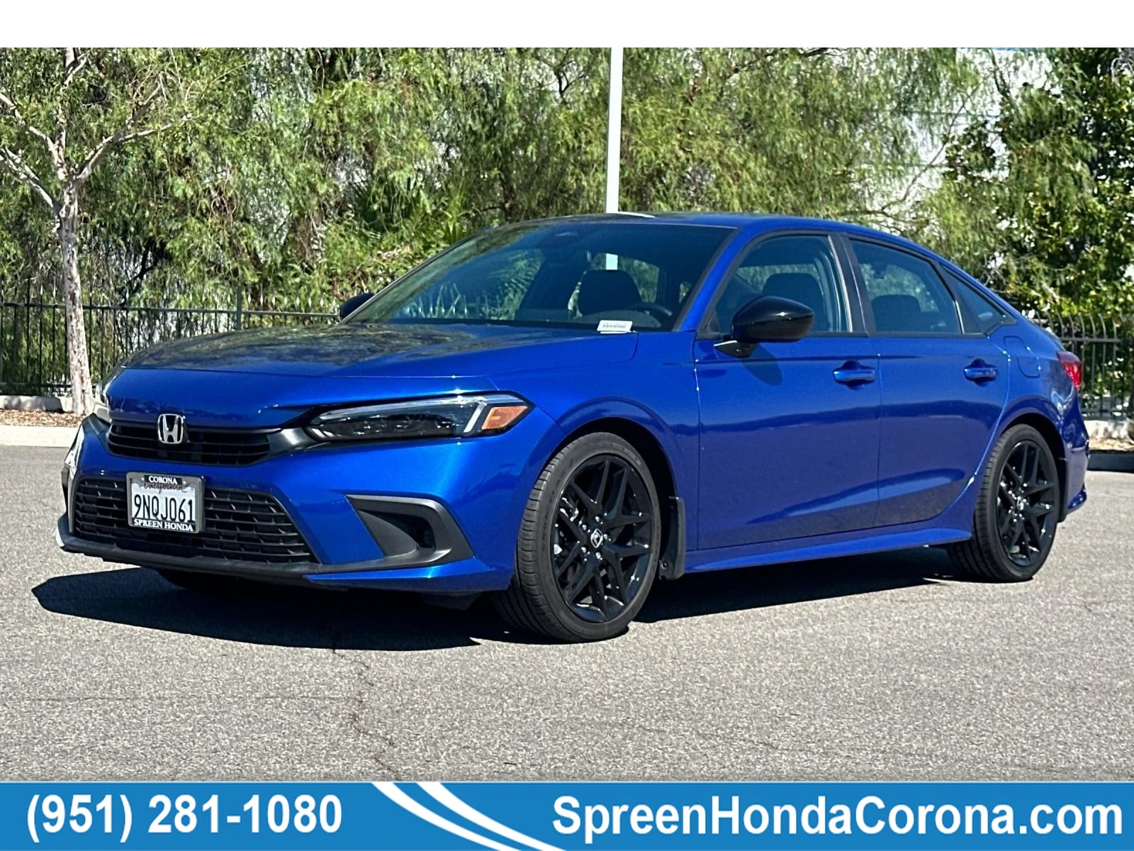 Used 2024 Aegean Blue Metallic Honda Sport image 1