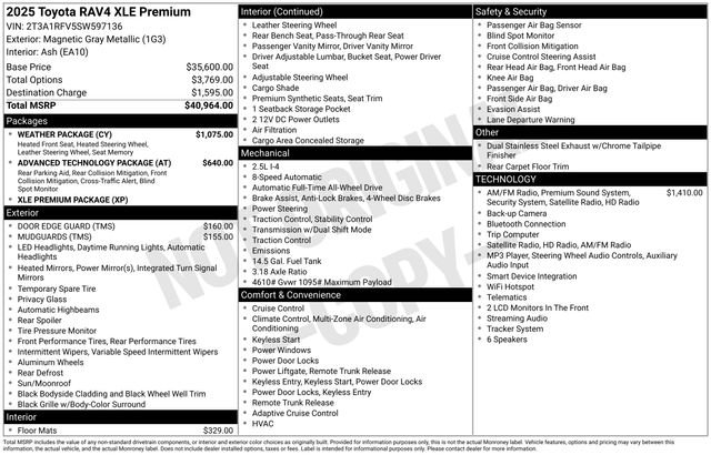 Used 2025 Gray Toyota XLE Premium image 7