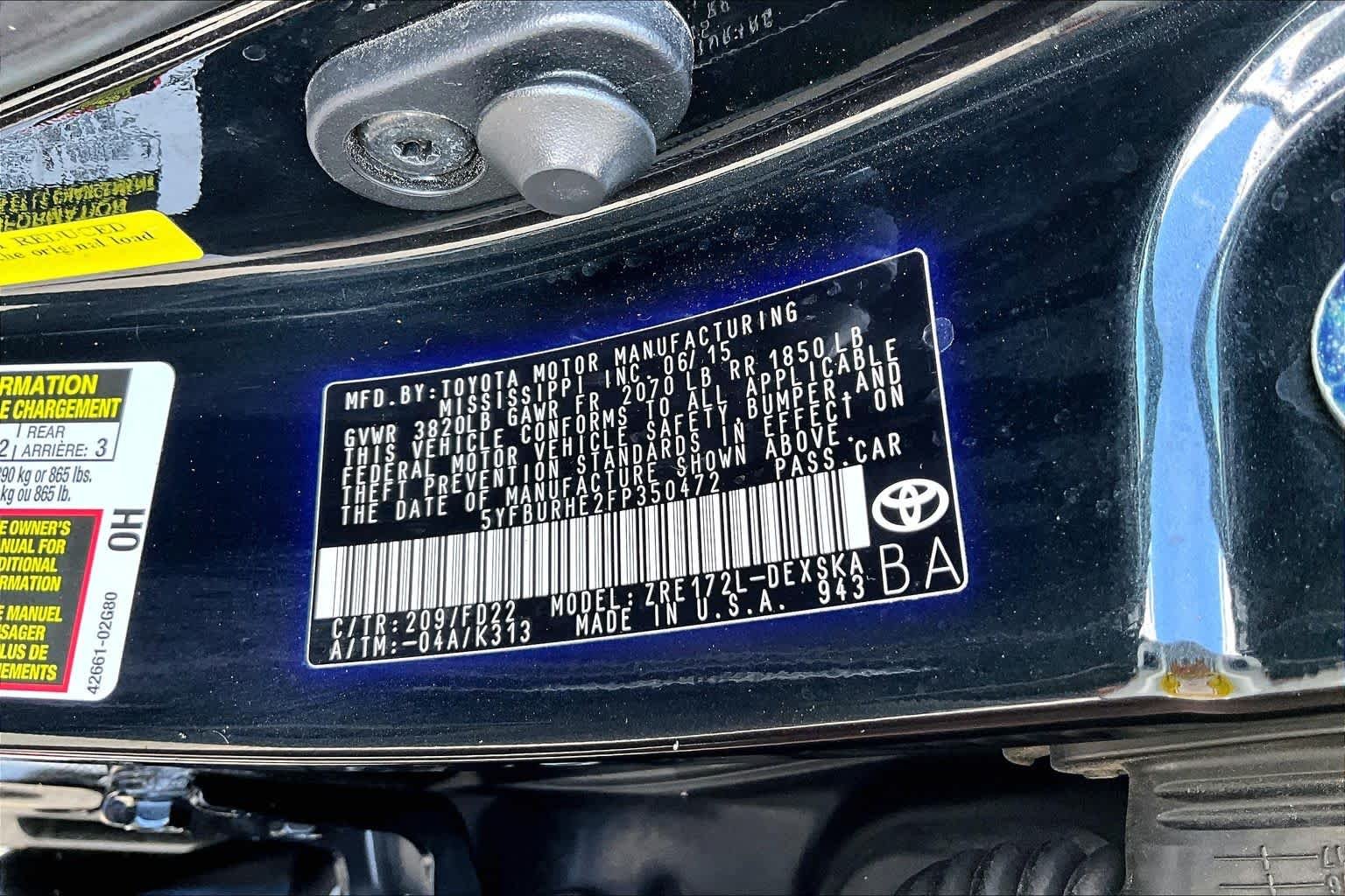 Used 2015 Black Sand Mica Toyota S Plus image 32