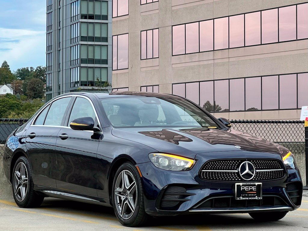 Certified Used 2023 Blue Mercedes-Benz E 350 image 1
