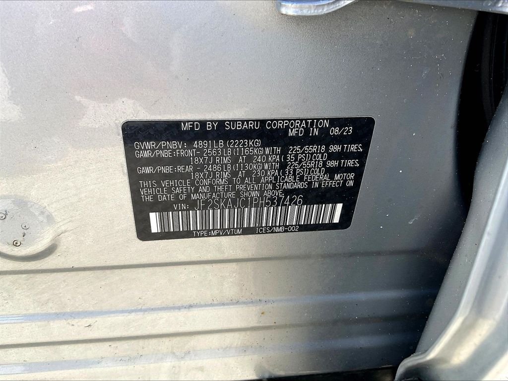 Used 2023 Ice Silver Metallic Subaru Sport image 33