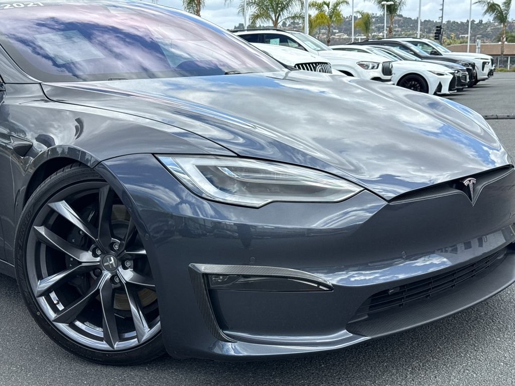 Used 2021 Black Tesla Plaid image 6