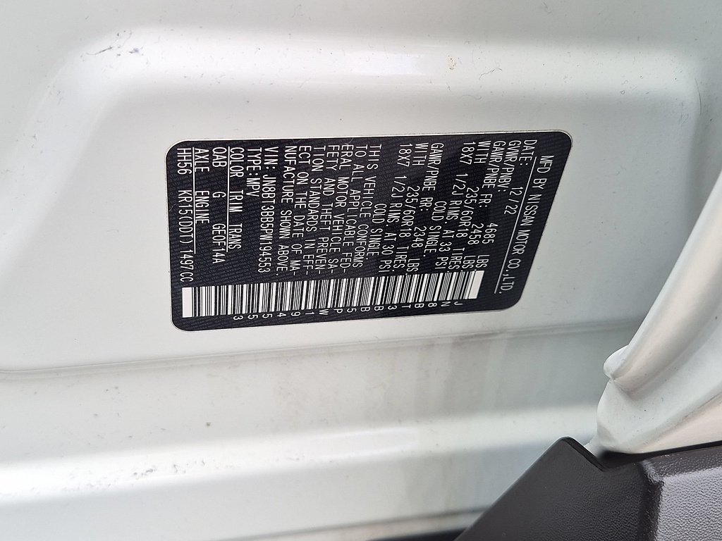 Used 2023 Pearl White TriCoat Nissan SV image 60