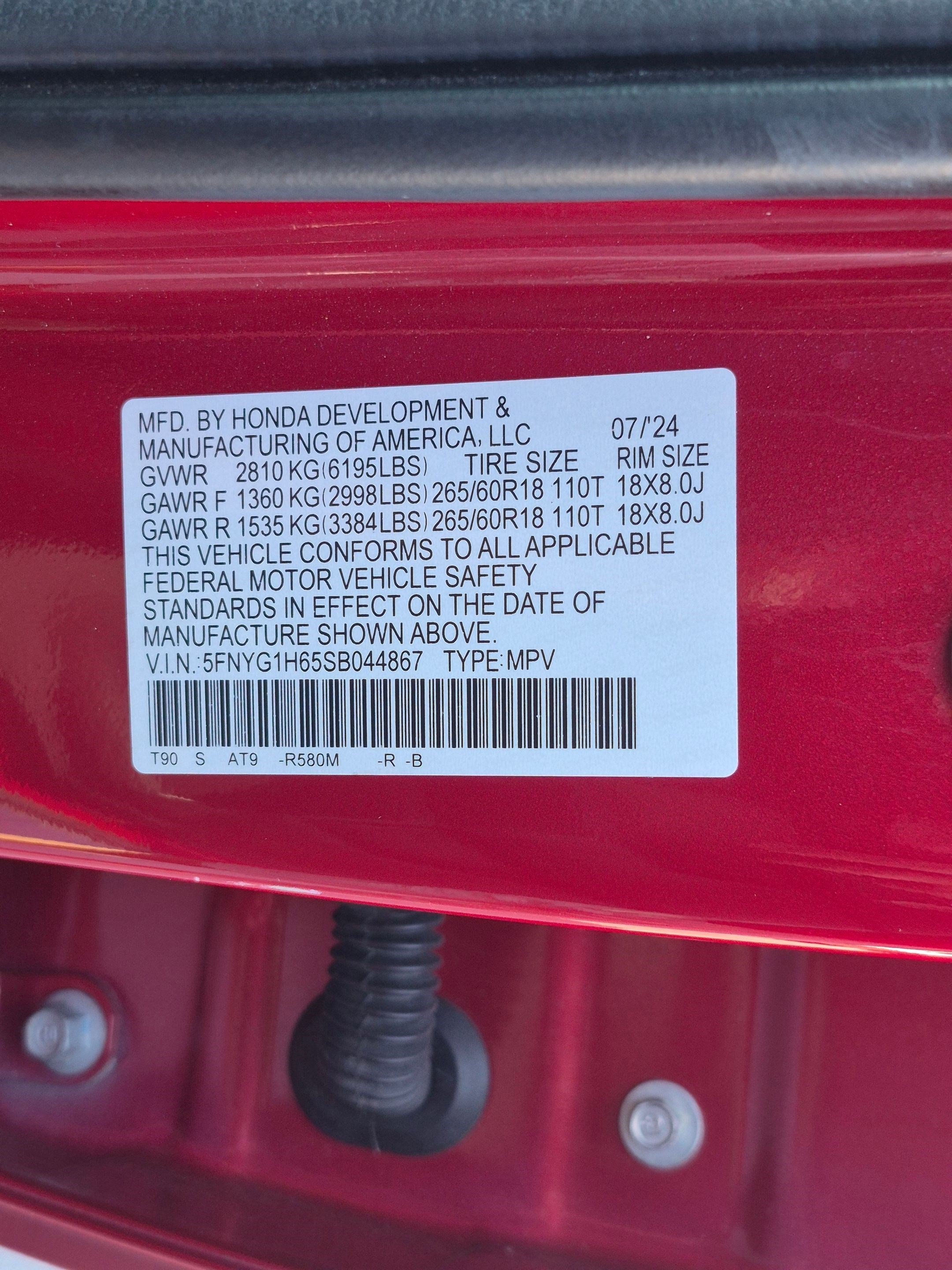 Used 2025 Radiant Red Metallic II Honda TrailSport image 32