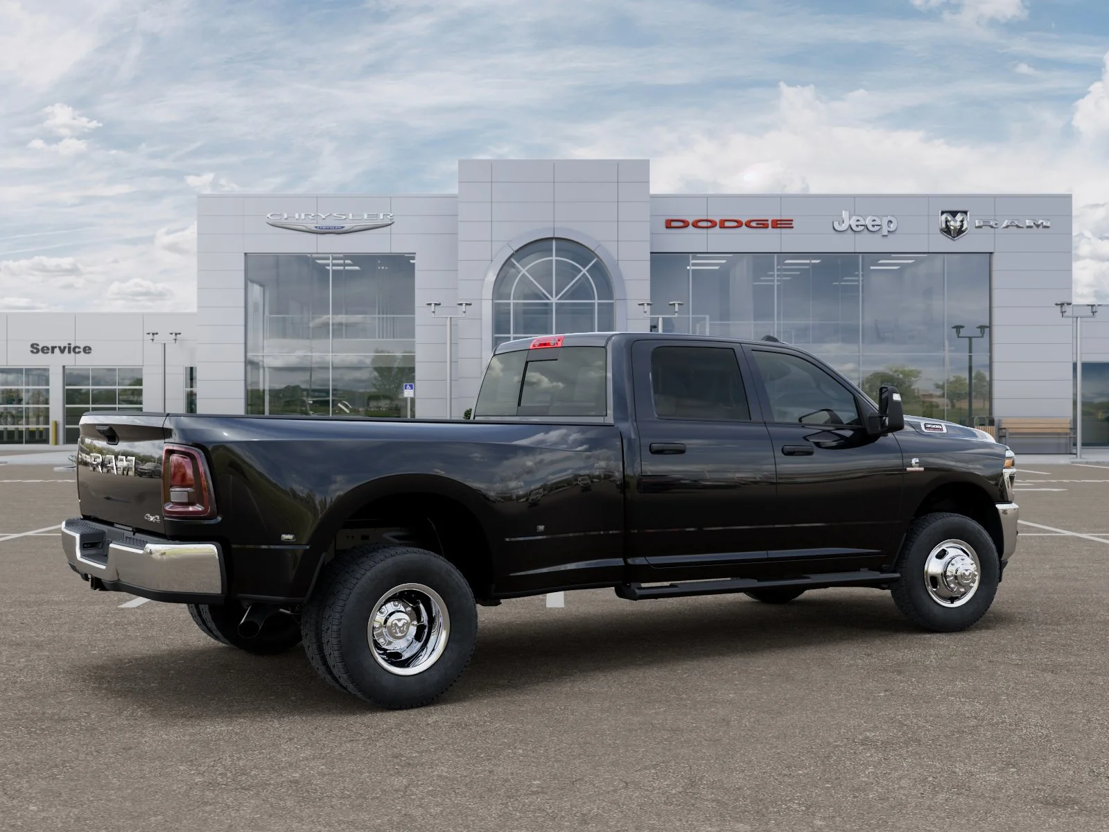 New 2026 Diamond Black Crystal Pearl-Coat Exterior Paint RAM Tradesman image 4