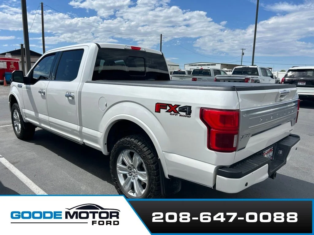 Used 2019 White Platinum Tri-Coat Metallic Ford Platinum image 3