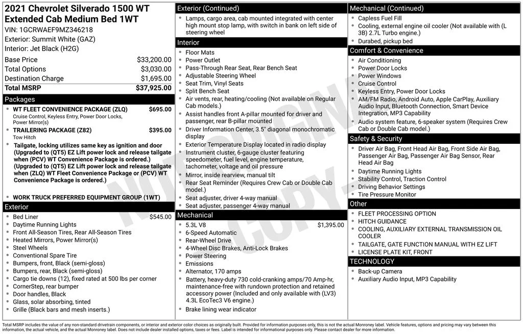 2021 Chevrolet Silverado 1500 Work Truck 1WT Double Cab Std Box's photo