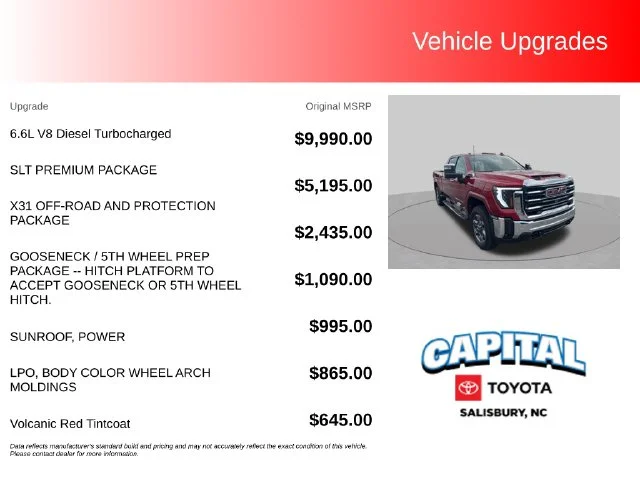 Used 2025 Red GMC SLT image 2