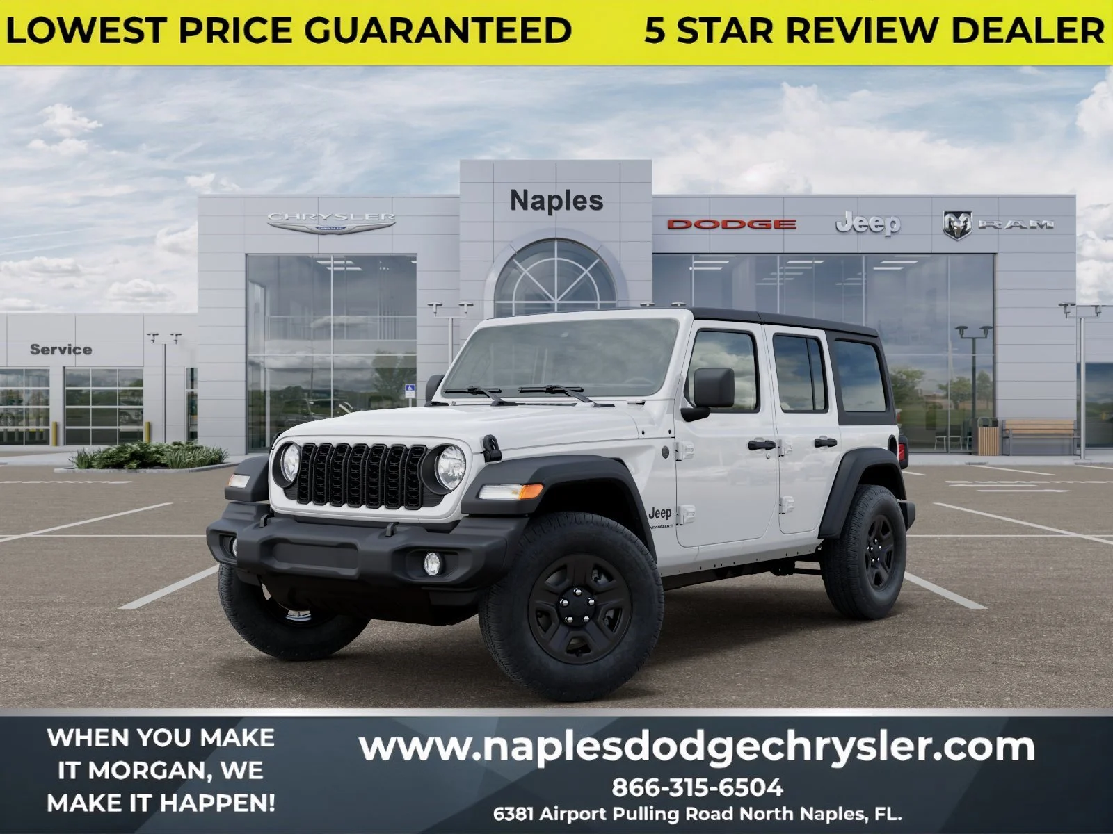 New 2026 Bright White Clear-Coat Exterior Paint Jeep Sport image 1