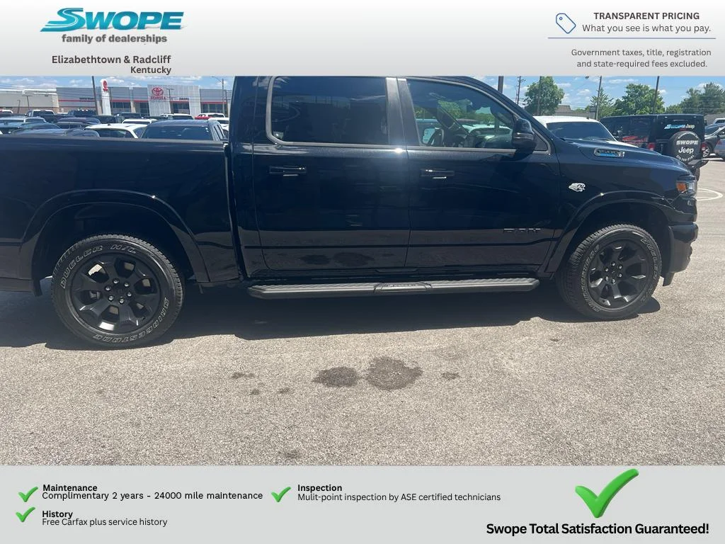 New 2026 Diamond Black Crystal Pearl-Coat Exterior Paint RAM Big Horn image 8