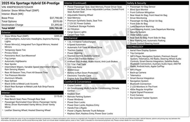 Used 2025 White Kia SX-Prestige image 7