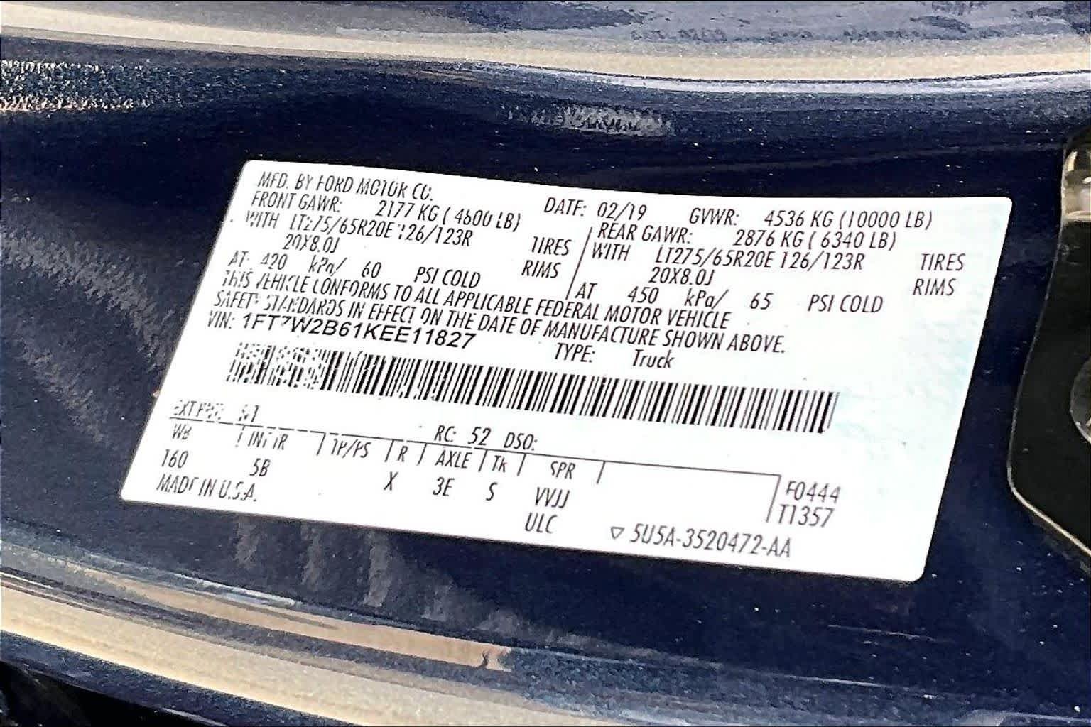 Used 2019 Blue Jeans Metallic Ford LARIAT image 34
