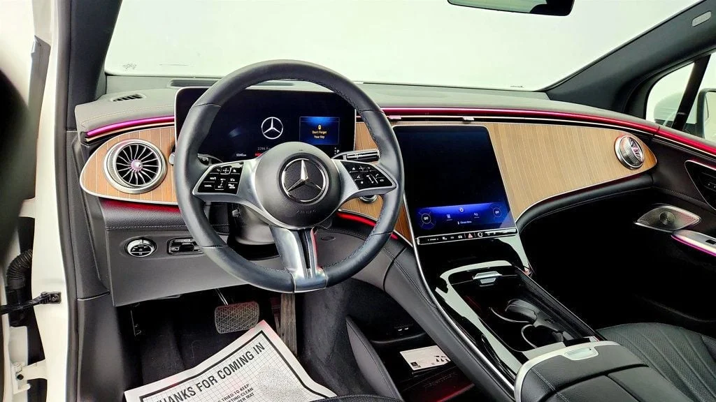 Used 2023 Polar White Mercedes-Benz EQE 350 4MATIC SUV w/ Pinnacle Package, AMG® Line & DIGITAL LIGHT image 12