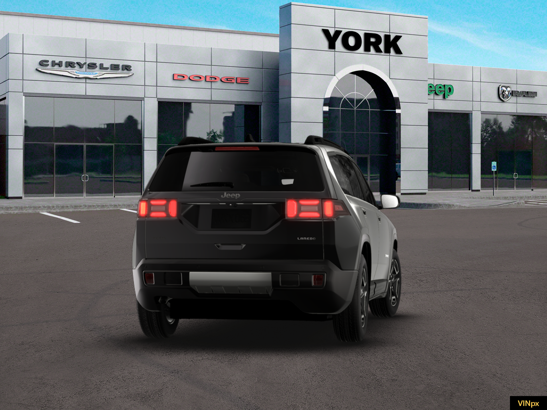 New 2026 Diamond Black Crystal Pearlcoat Jeep Laredo image 14