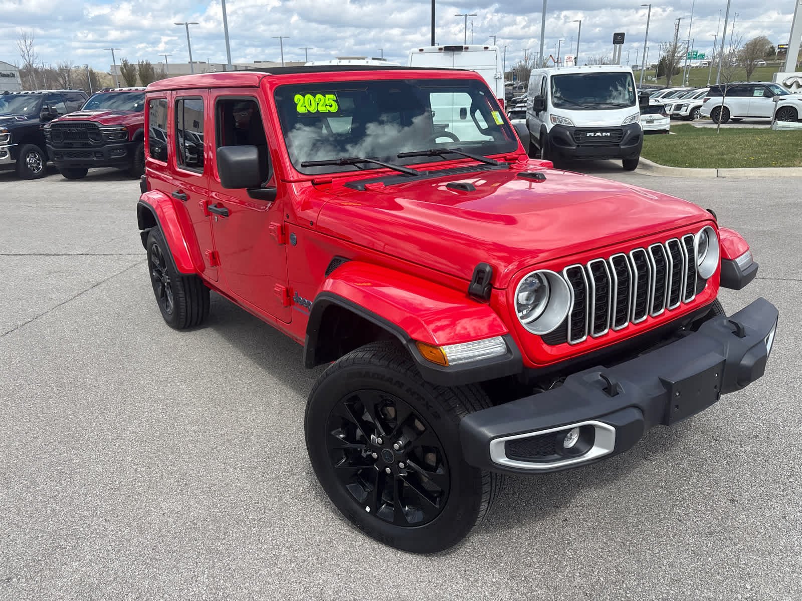 Used 2025 Jeep Wrangler 4xe Sahara 4XE with VIN 1C4RJXP61SW579278 for sale in Kansas City