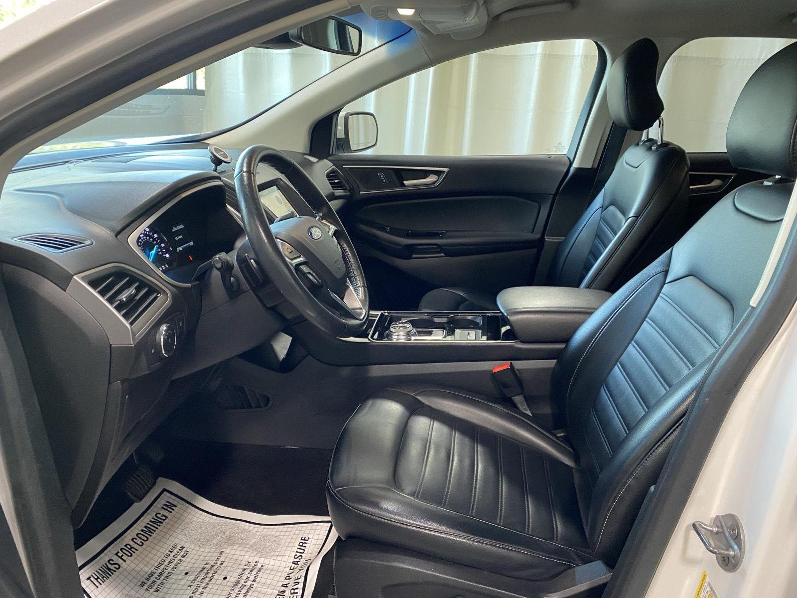Used 2019 White Platinum Metallic Tri-Coat Ford SEL image 16