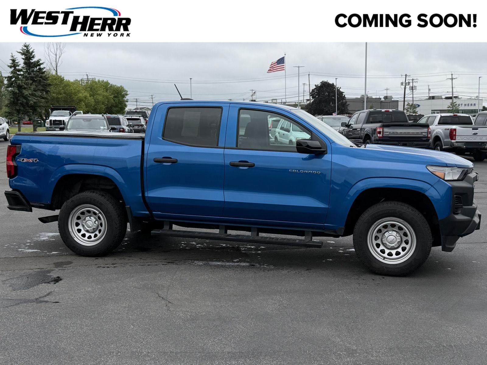 Used 2023 Glacier Blue Metallic Chevrolet 4WD Work Truck image 1