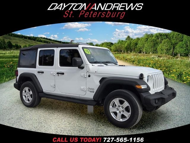 Certified Used 2019 White Jeep Unlimited Sport S image 1