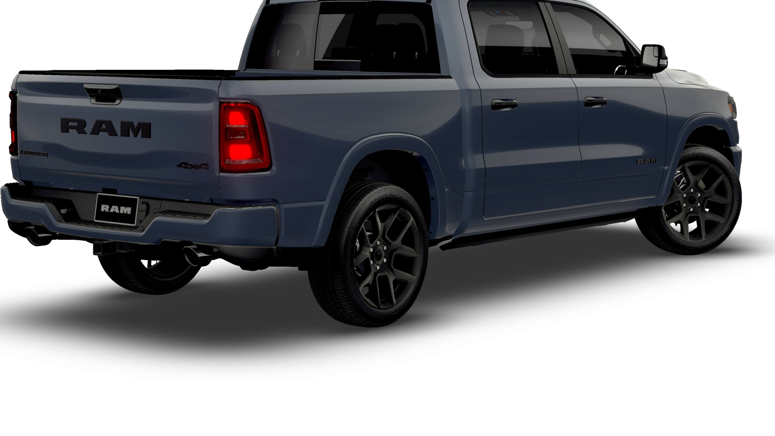 New 2026 Forged Blue Metallic Exterior Paint RAM Laramie Crew Cab 4x4 5