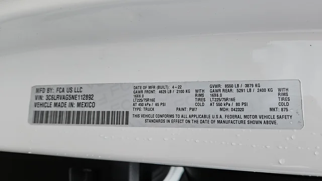 Used 2022 Bright White Clearcoat Ram Low Roof image 27