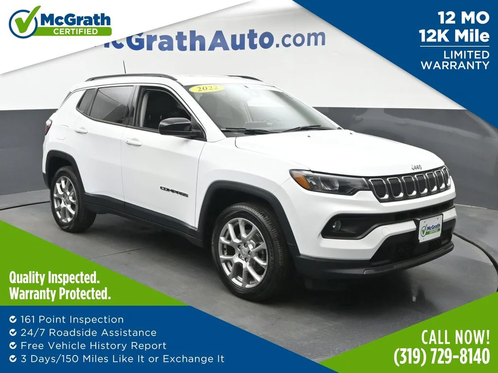 Certified Used 2022 White Jeep Latitude Lux image 1
