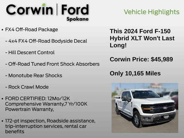Used 2024 Oxford White Ford XLT image 13
