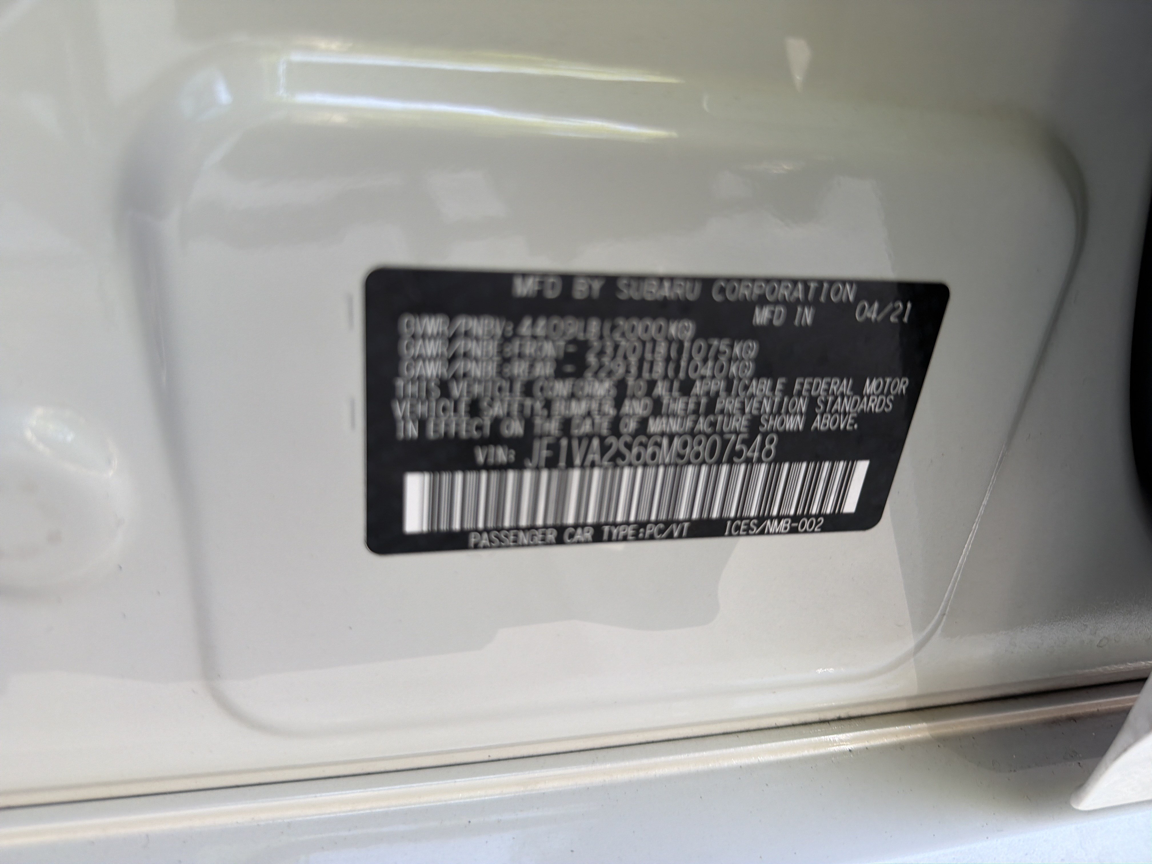 Used 2021 Crystal White Pearl Subaru STI image 32