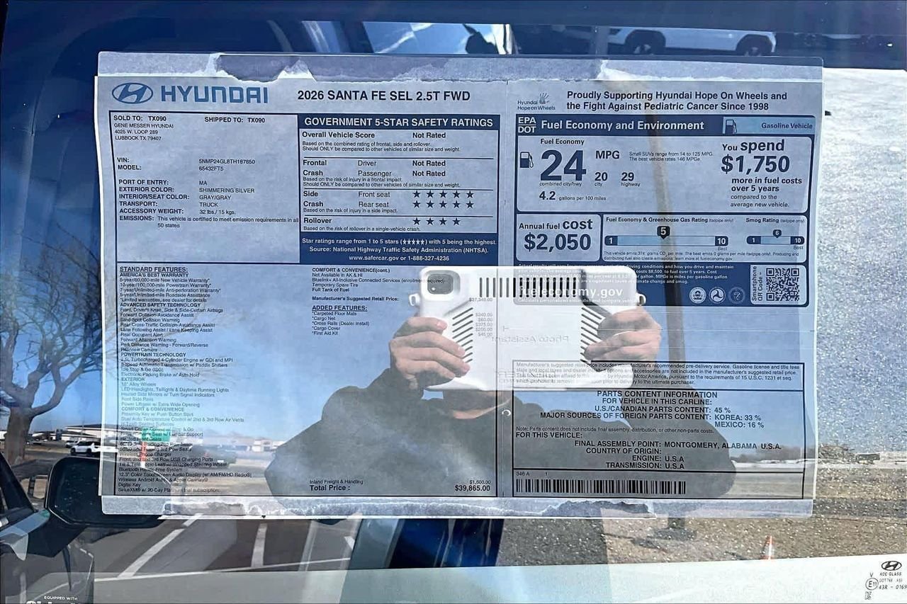New 2026 Shimmering Silver Hyundai SEL image 22