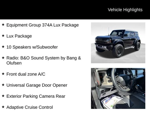 Used 2023 Black Ford Raptor image 8