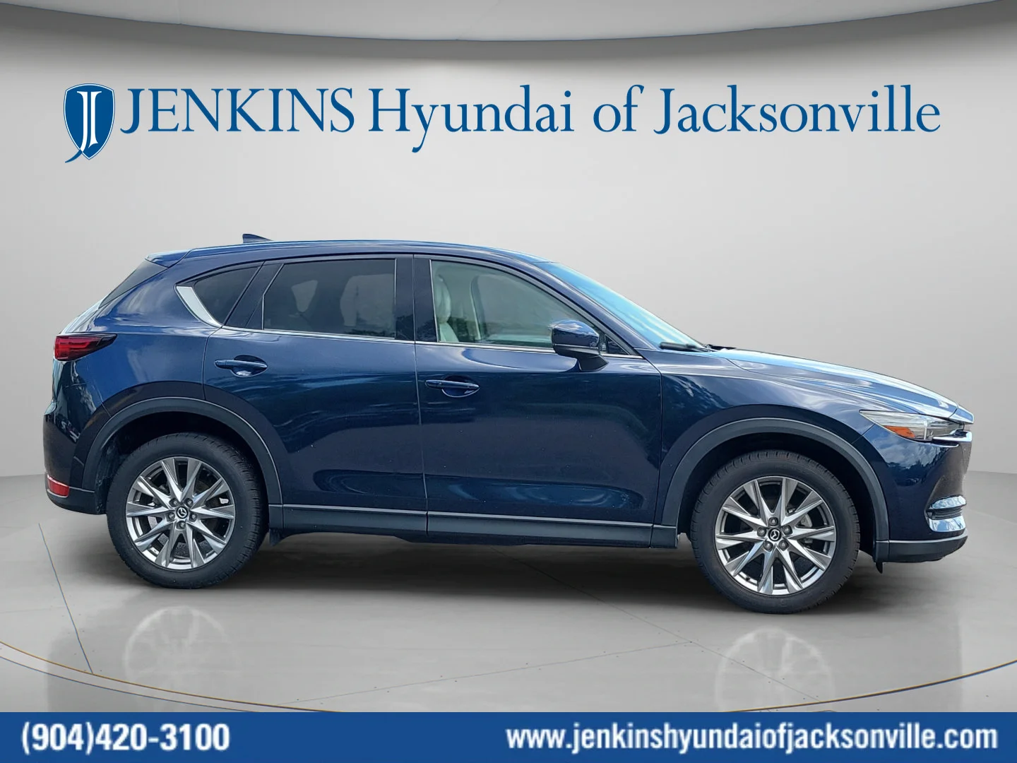 Used 2021 Deep Crystal Blue Mica Mazda Grand Touring image 2