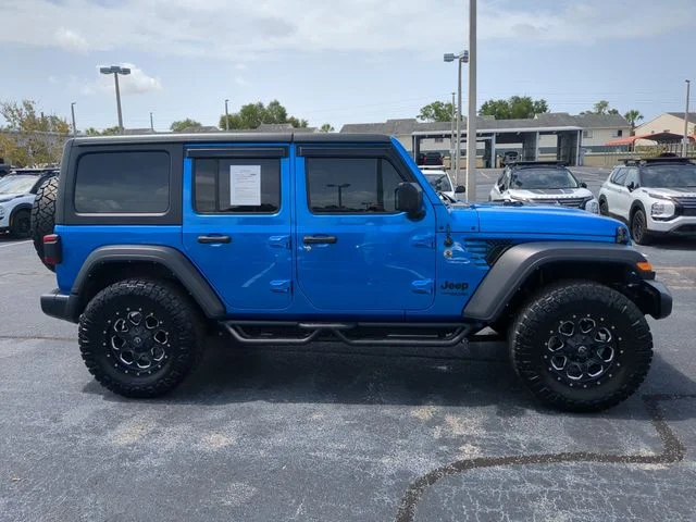 Certified Used 2021 Blue Jeep Unlimited Sport Altitude image 5