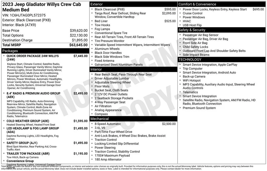 Used 2023 Black Jeep Willys image 45