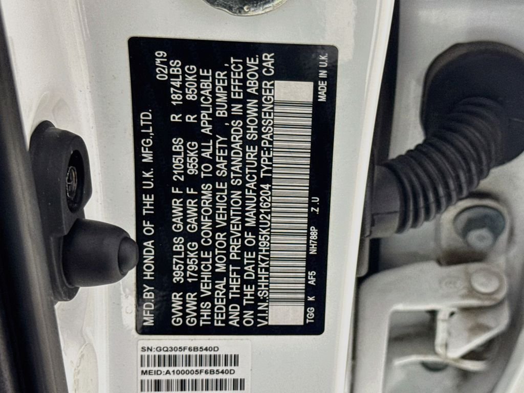 Used 2019 White Orchid Pearl Honda Sport Touring image 41