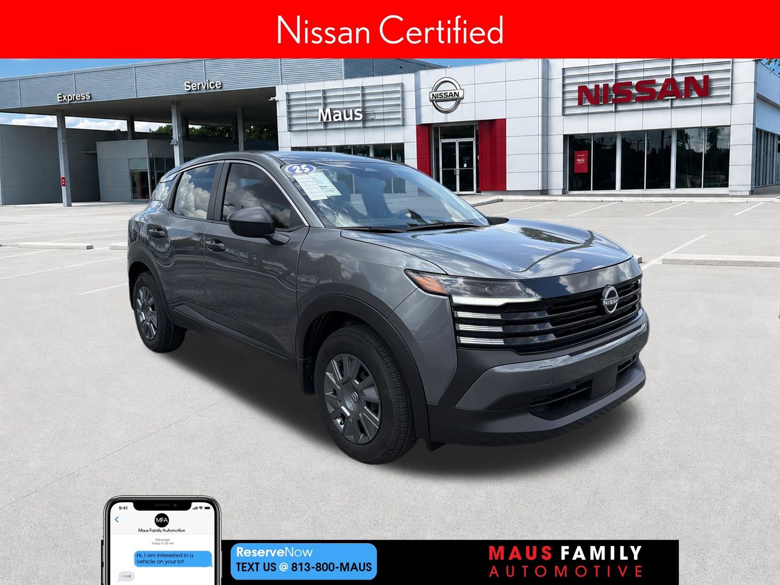 Certified Used 2025 Gray Nissan S image 1