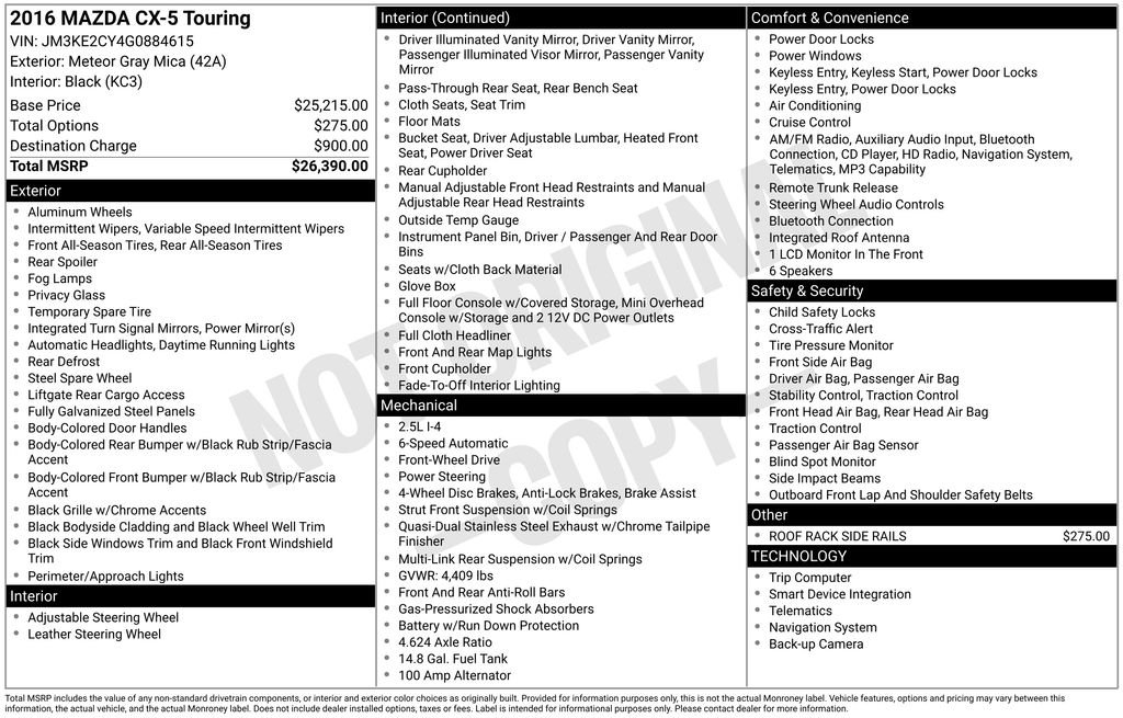 Used 2016 Gray Mazda Touring image 5
