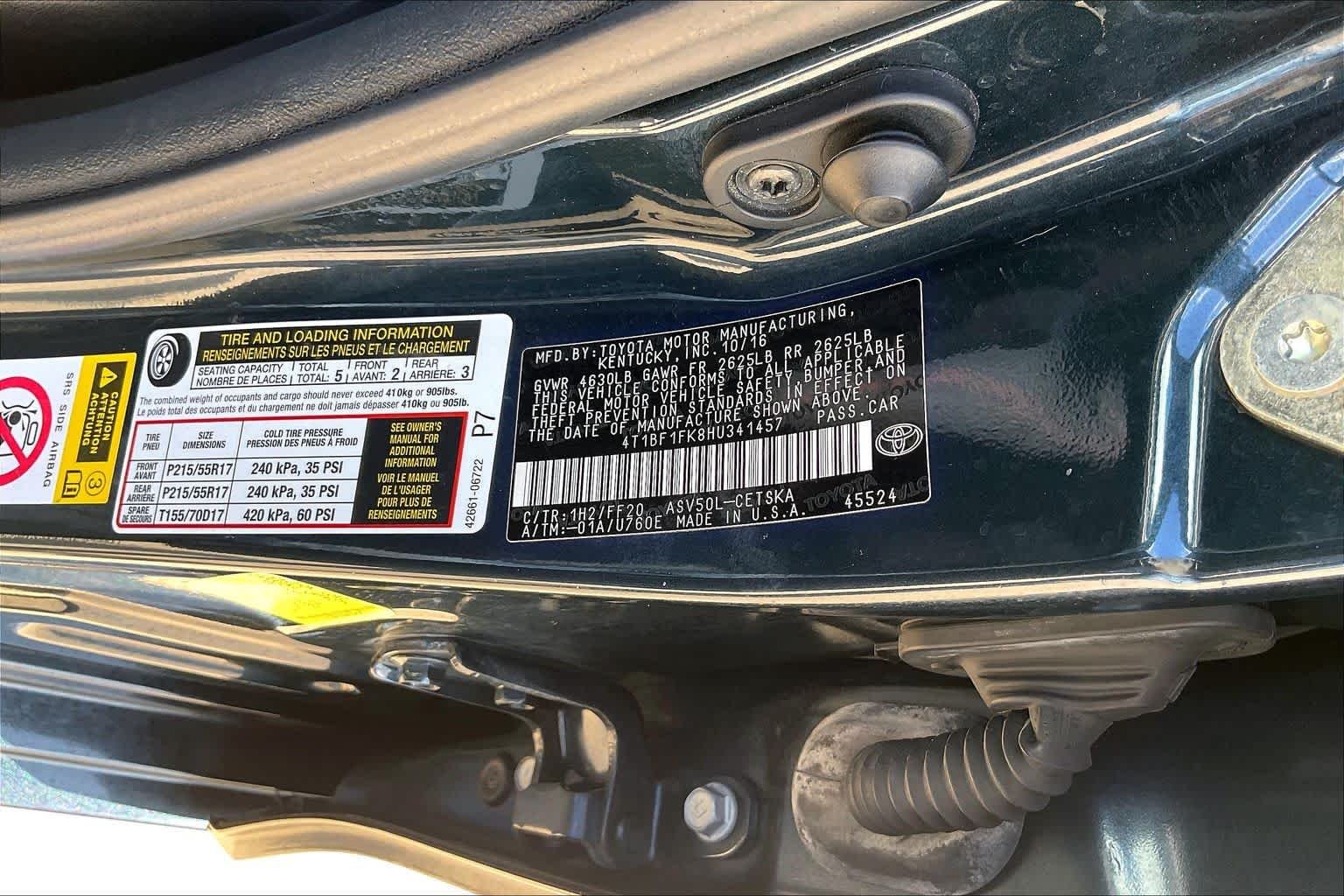 Used 2017 Cosmic Gray Mica Toyota LE image 37