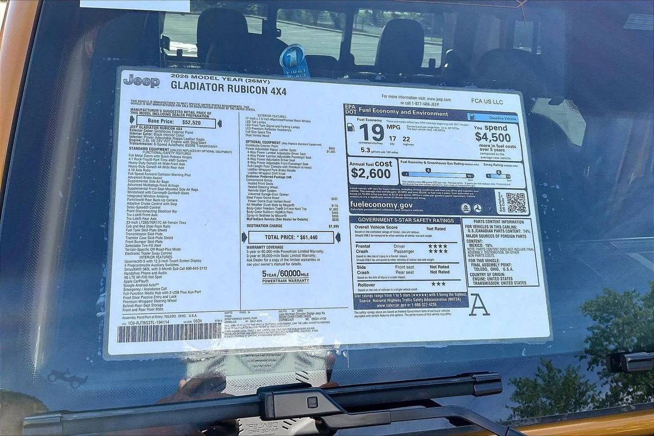 New 2026 Goldilocks (DISC) Jeep Rubicon image 35