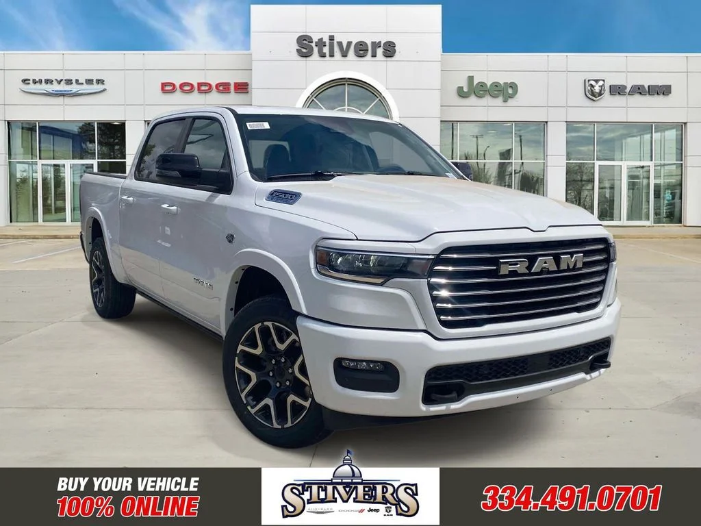 New 2026 Bright White Clear-Coat Exterior Paint RAM Laramie image 1