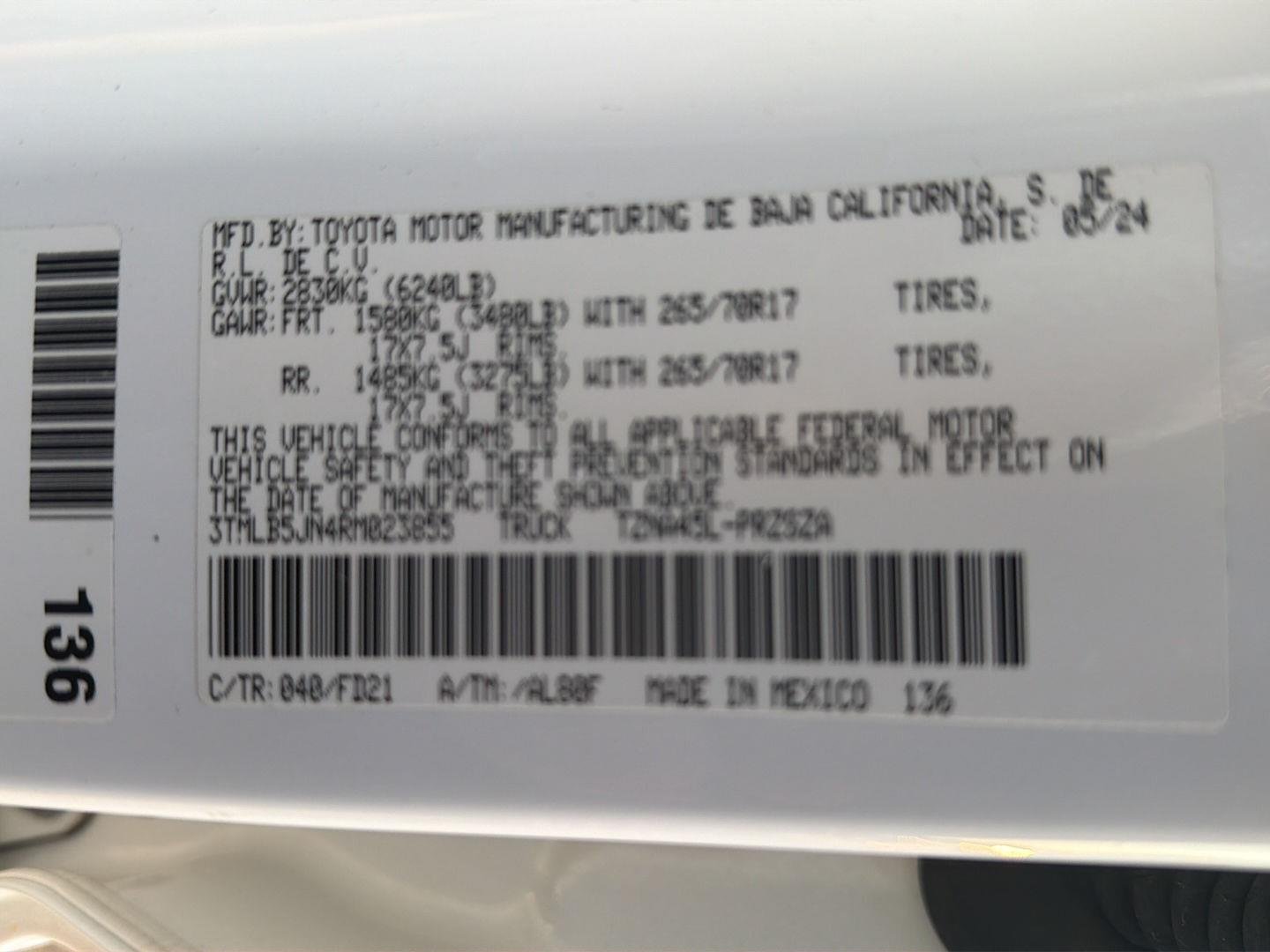 Certified Used 2024 Ice Cap Toyota TRD Off-Road image 40
