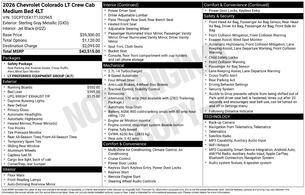 New 2026 Gray Chevrolet LT image 39