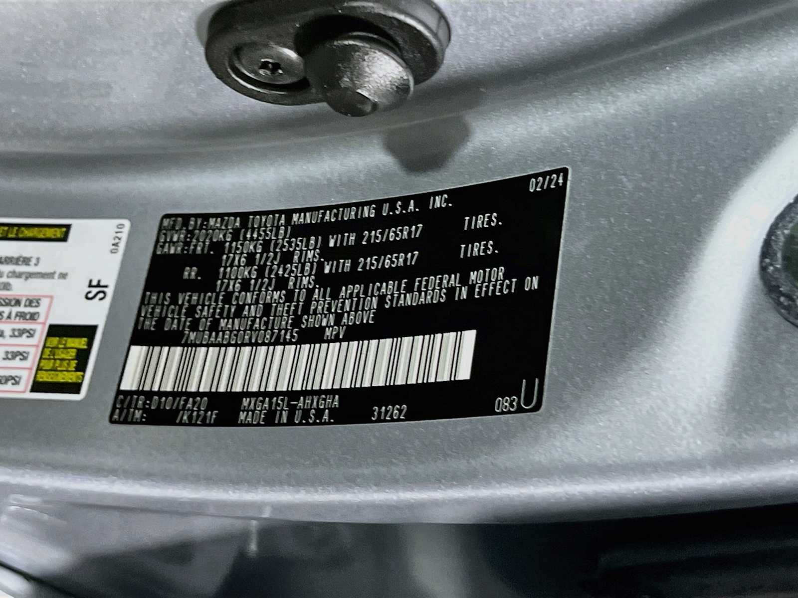 Used 2024 Sonic Silver Toyota LE image 32