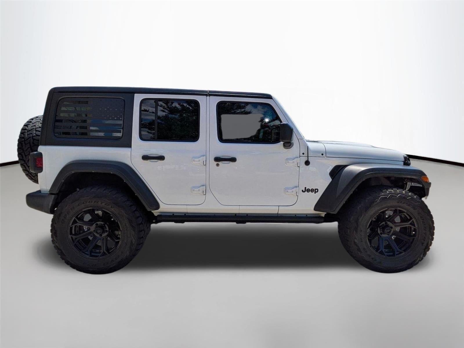 Used 2021 Bright White Clearcoat Jeep Unlimited Sport S image 4