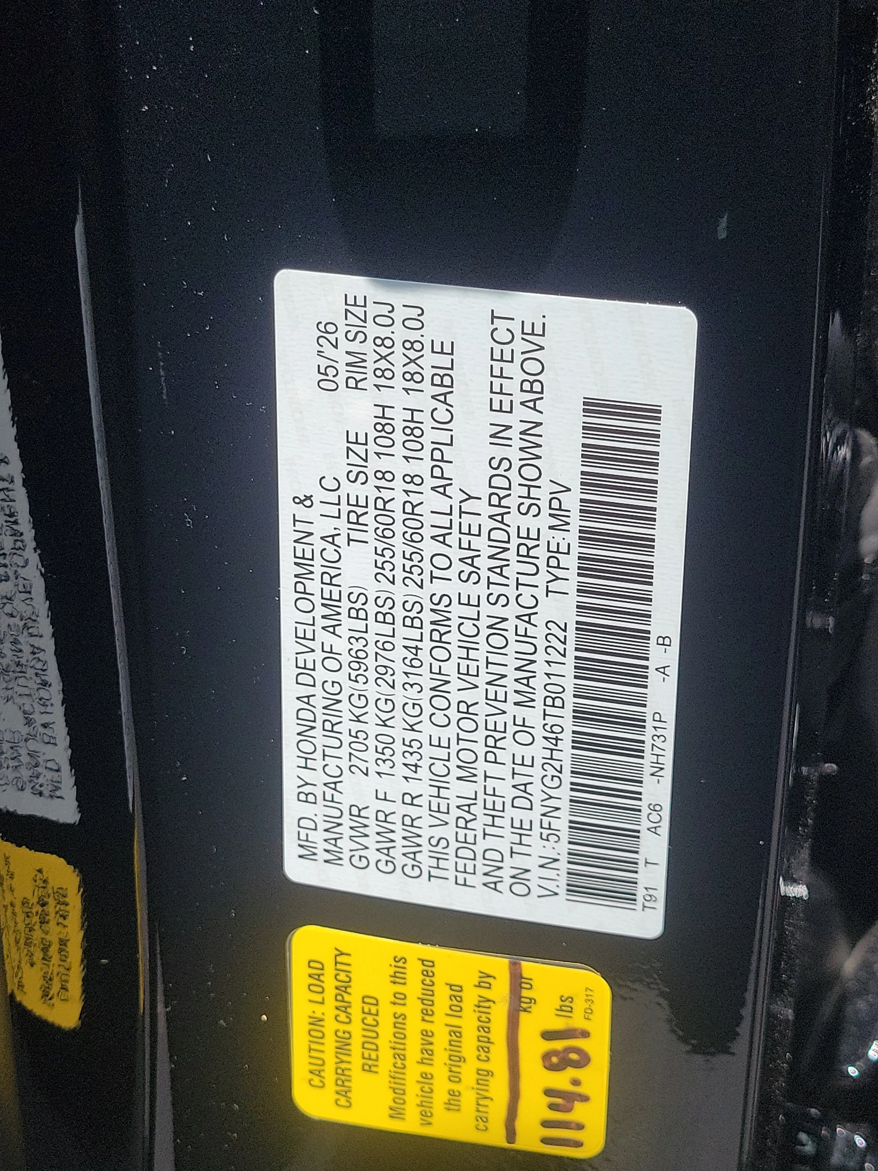 New 2026 Crystal Black Pearl Honda EX-L image 34