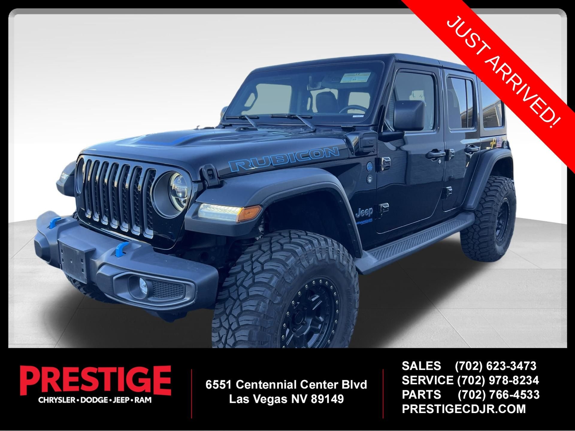 Used 2022 Black Jeep Unlimited Rubicon 4xe image 1
