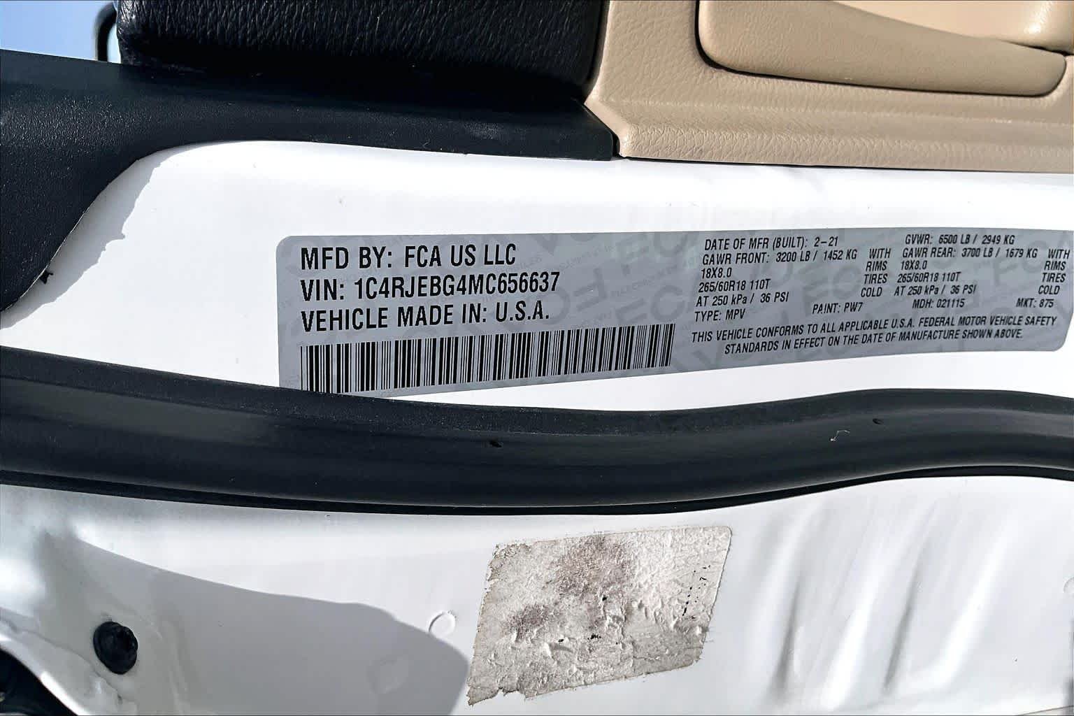 Used 2021 Bright White Clearcoat Jeep Limited image 34