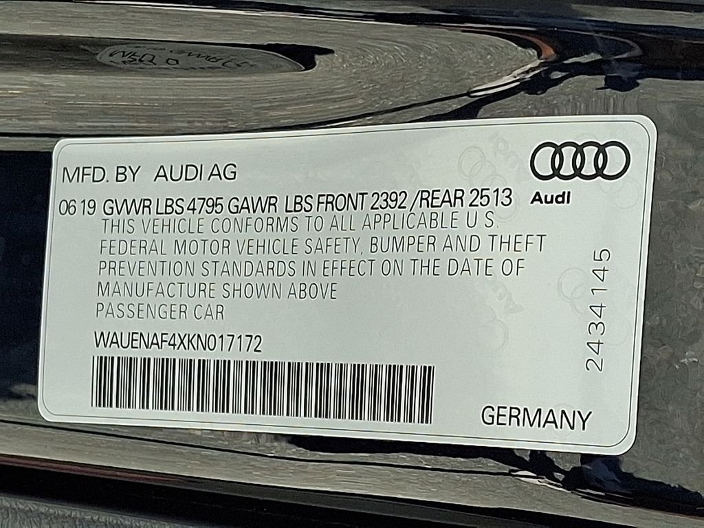 Used 2019 Black Audi 2.0T Premium Plus image 27